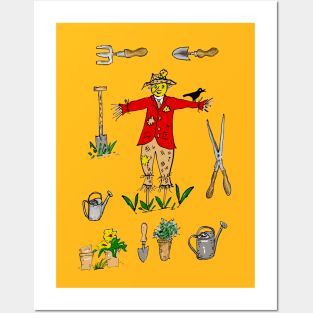 Garden Scarecrow Posters and Art